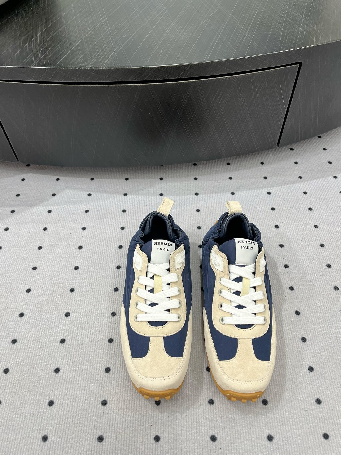 TRAIL SNEAKER IN IVORY TAN MIX SPACE BLUE SUEDE、mysite、Cacoeks