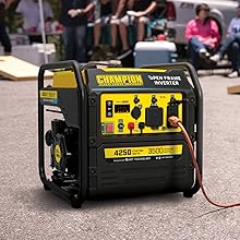 generator inverter gas powered champion 4250 watts backup outage quiet portable rv storm generators