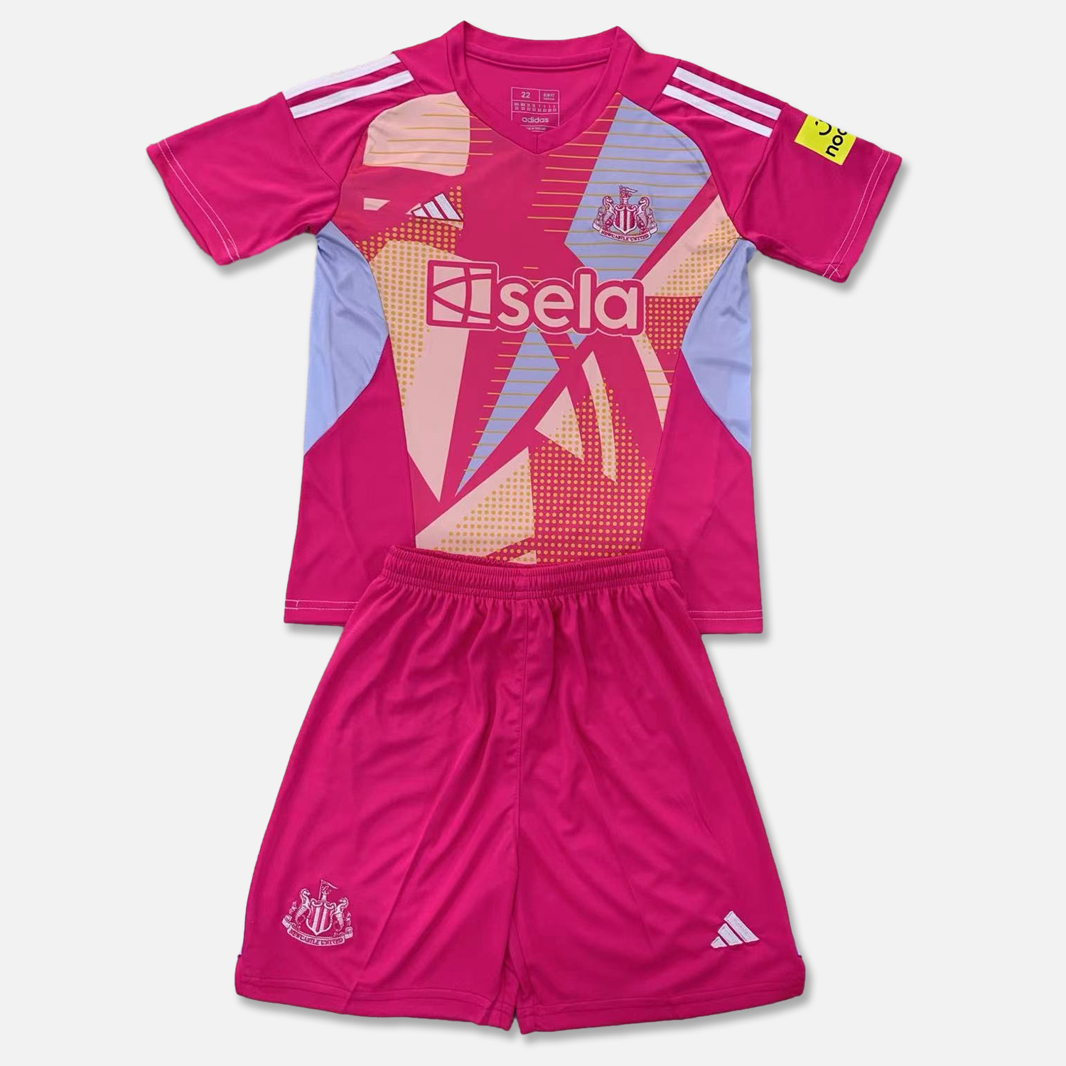 SIUjerseys-Newcastle United 24-25 Pink Goalkeeper Kids Kit