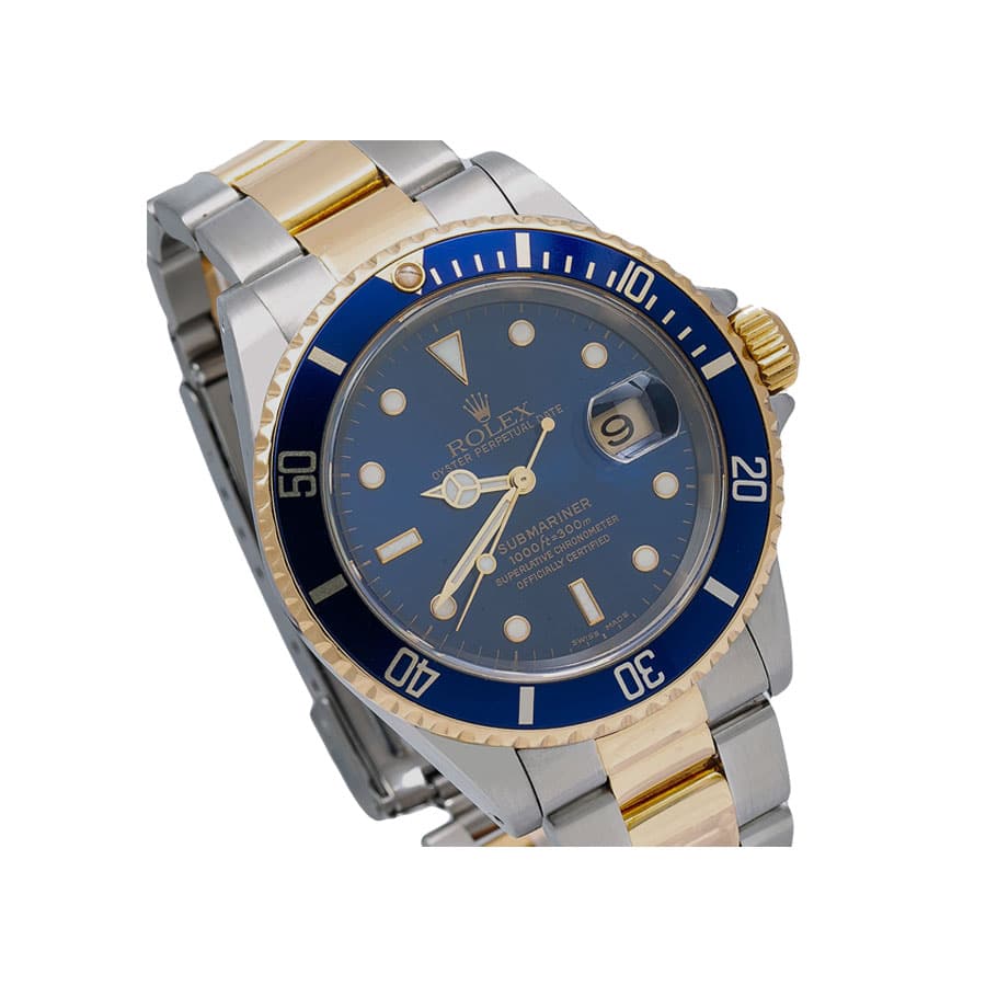 Rolex Submariner Date Two Tone Blue Dial 16613 Replica-fasswatch