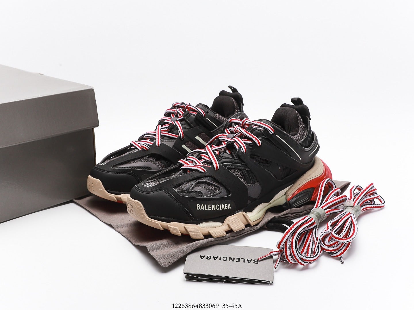 Balenciaga Track Trainer in Black Red、mysite、Cacoeks