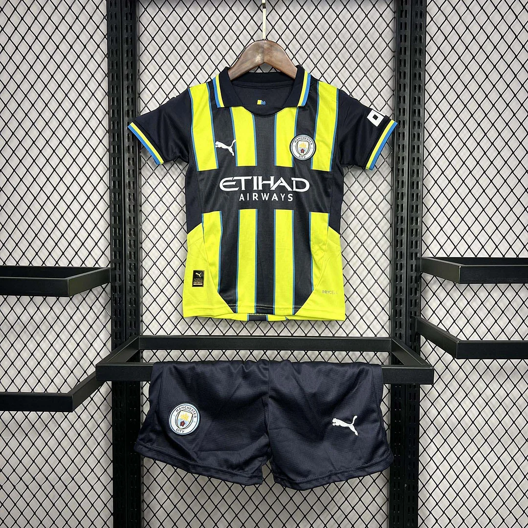 2024/2025 Manchester City Away Football Shirt 1:1 Thai Quality Kids Size:football jersey mysite: unitedjerseyfootball 邓江浪:football