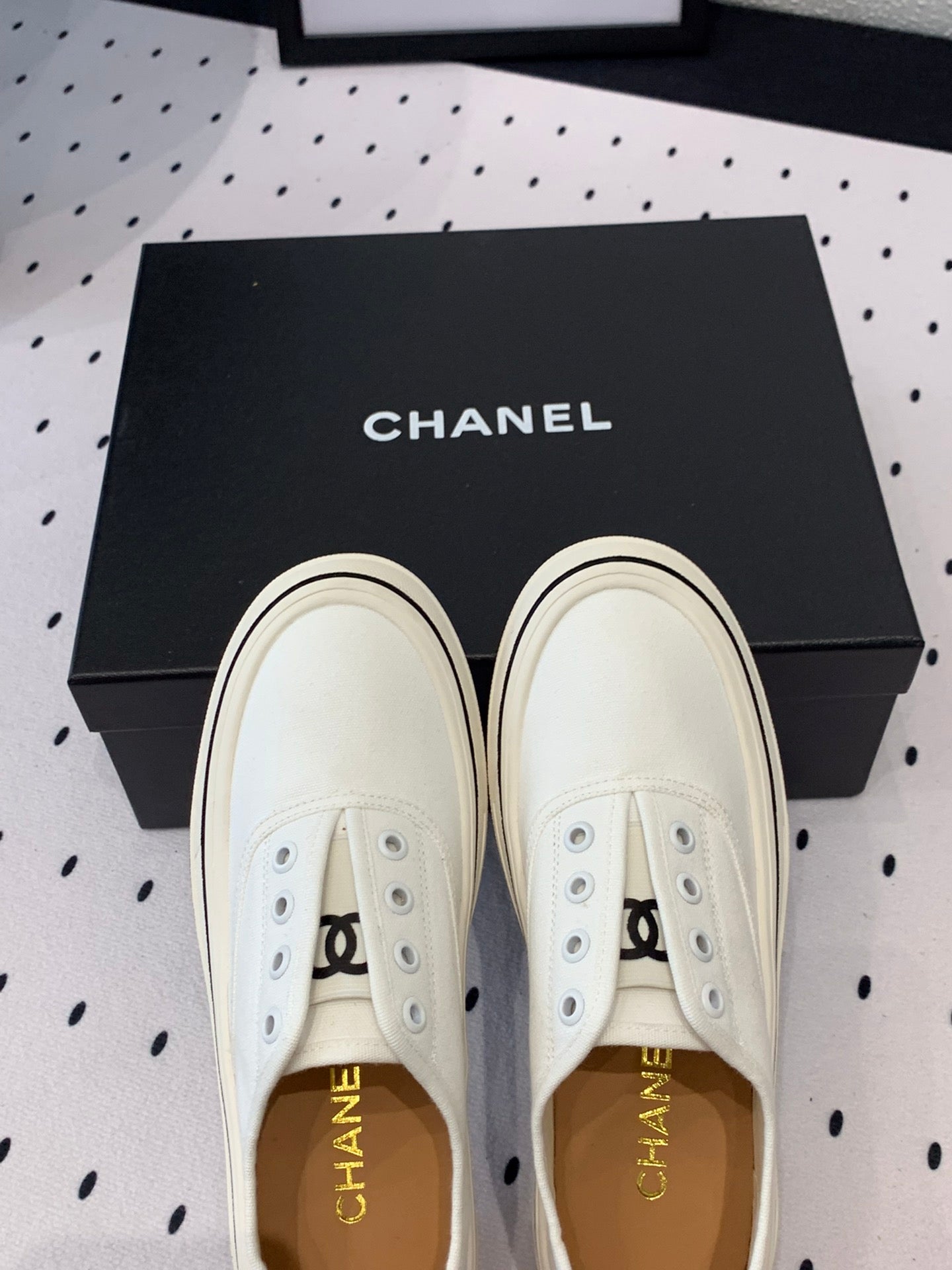 LACELESS SNEAKERS PLATFORM IN WHITE CANVAS、mysite、Cacoeks