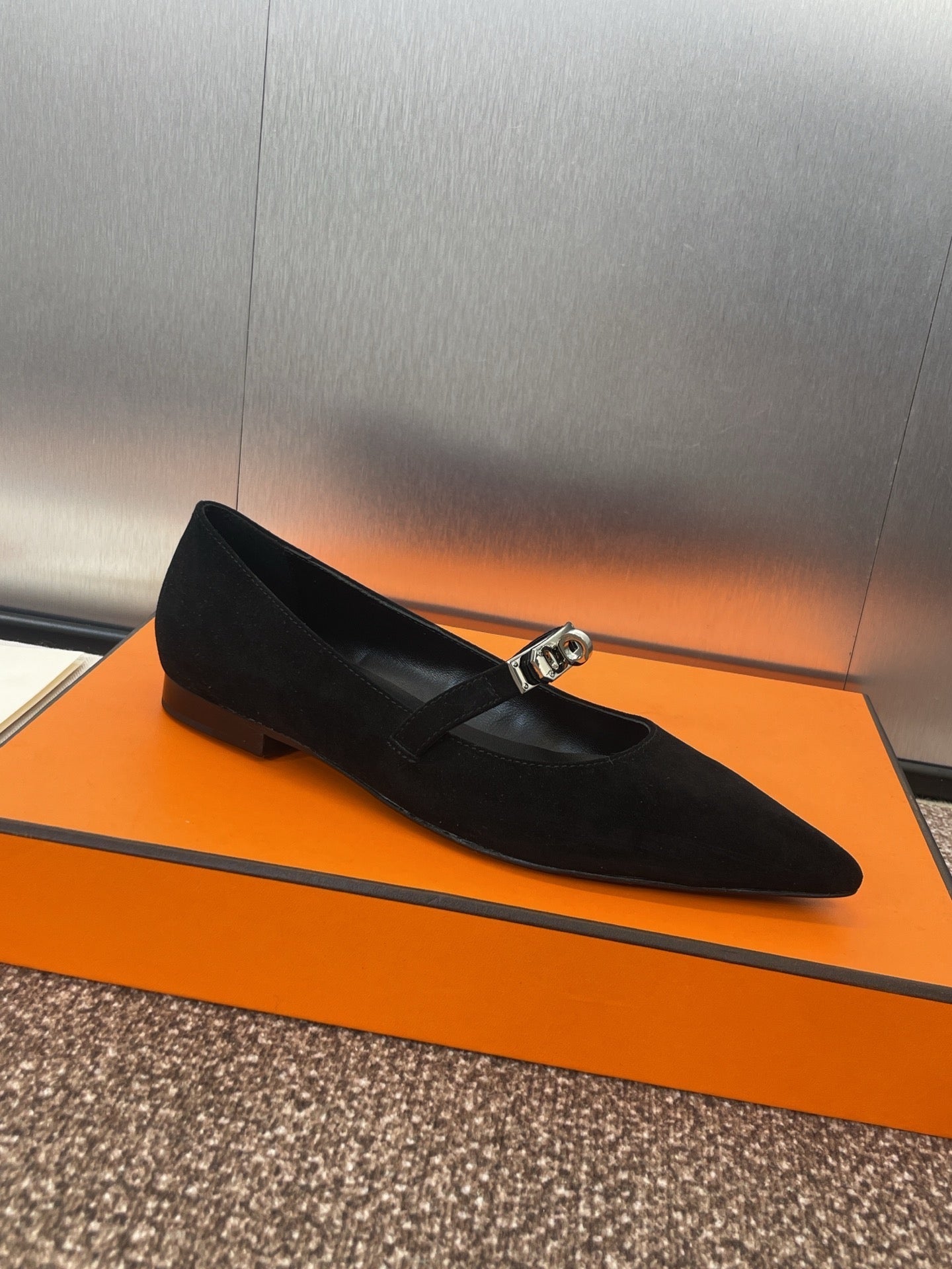 KIARA FLAT PUMP IN BLACK SUEDE、mysite、Cacoeks