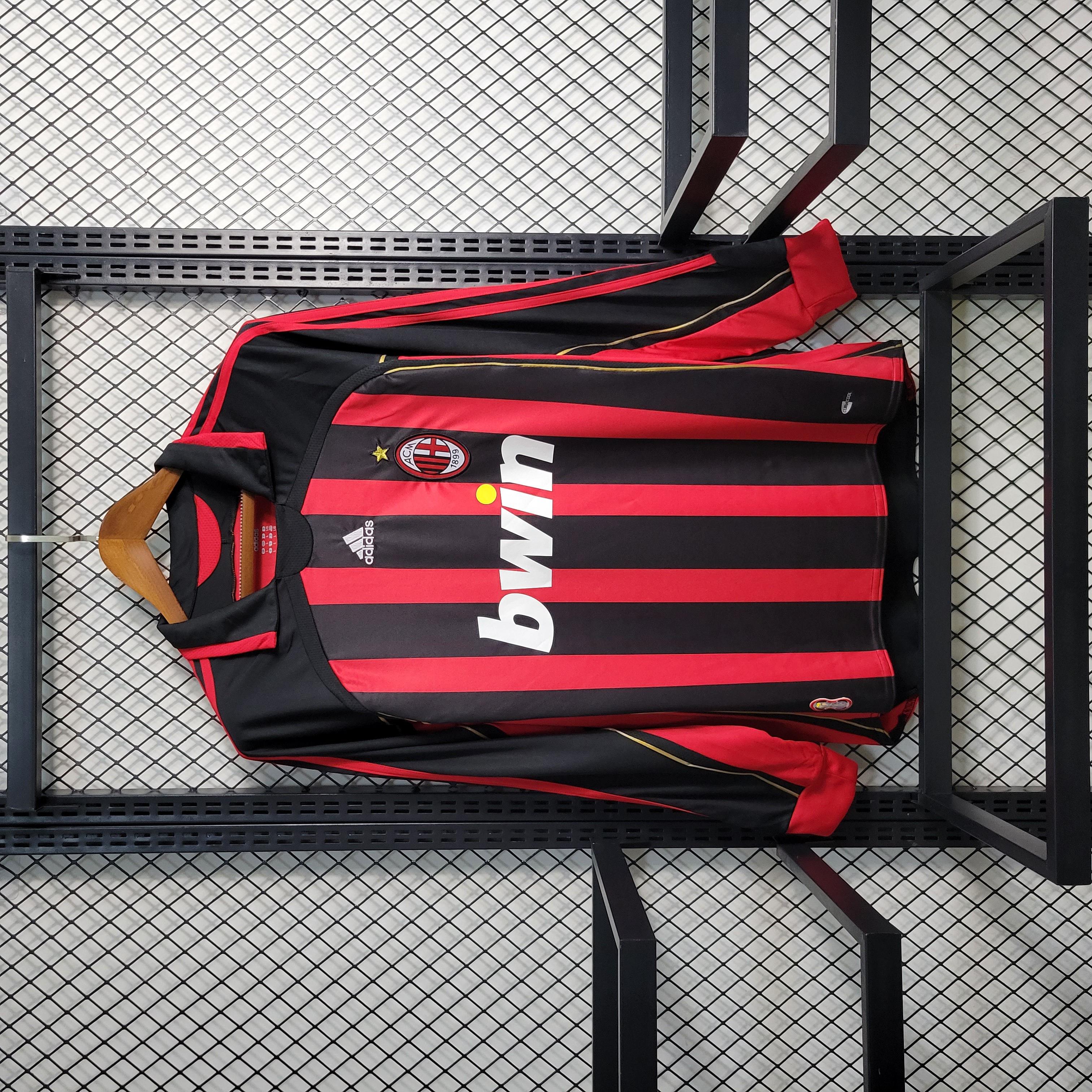 GlobeJersey-Retro AC Milan 06-07 Home Stadium Long Sleeve Jersey