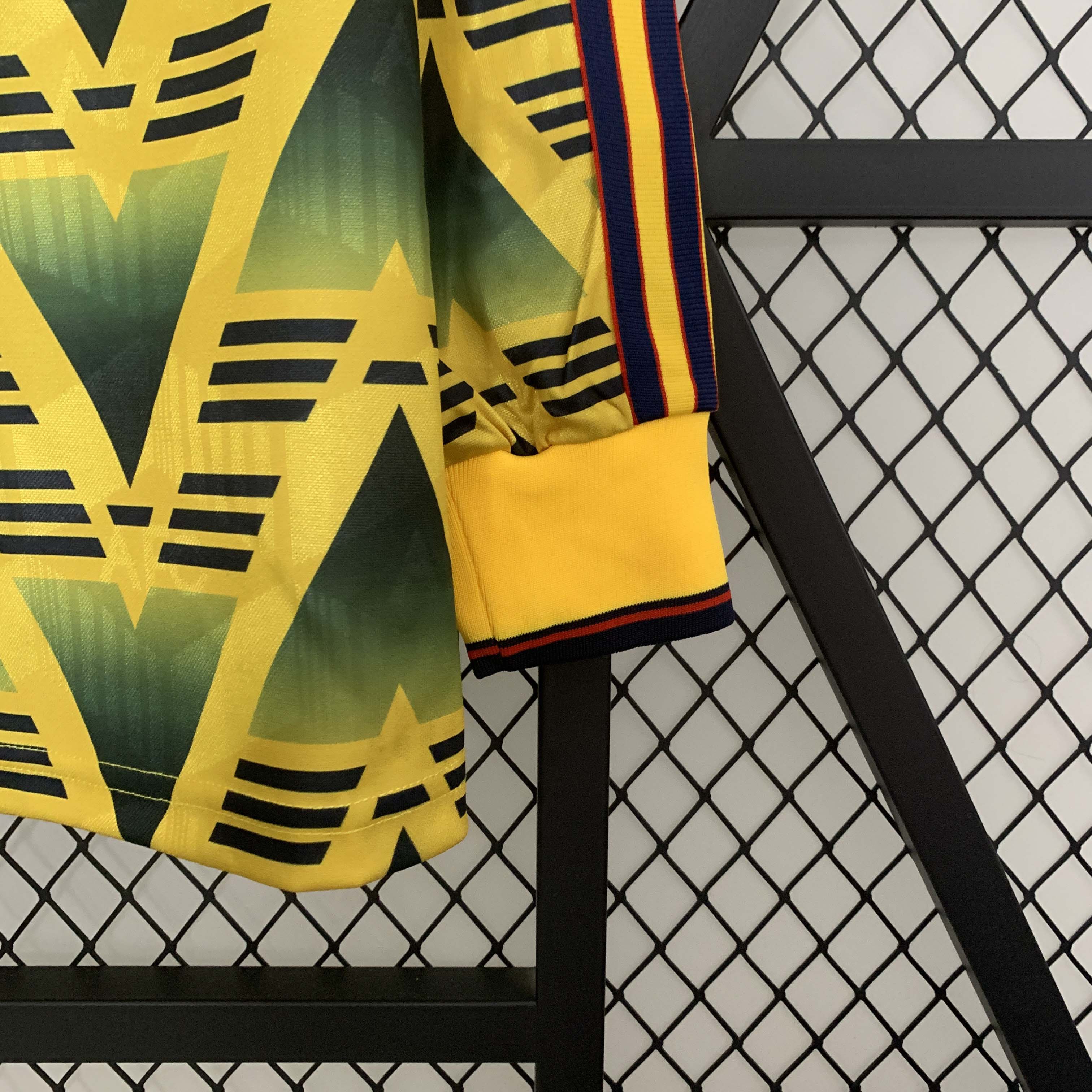 1991/1993 Retro Long Sleeve Arsenal Away Football Shirt 1:1 Thai Quality:football jersey mysite: unitedjerseyfootball 邓江浪:football