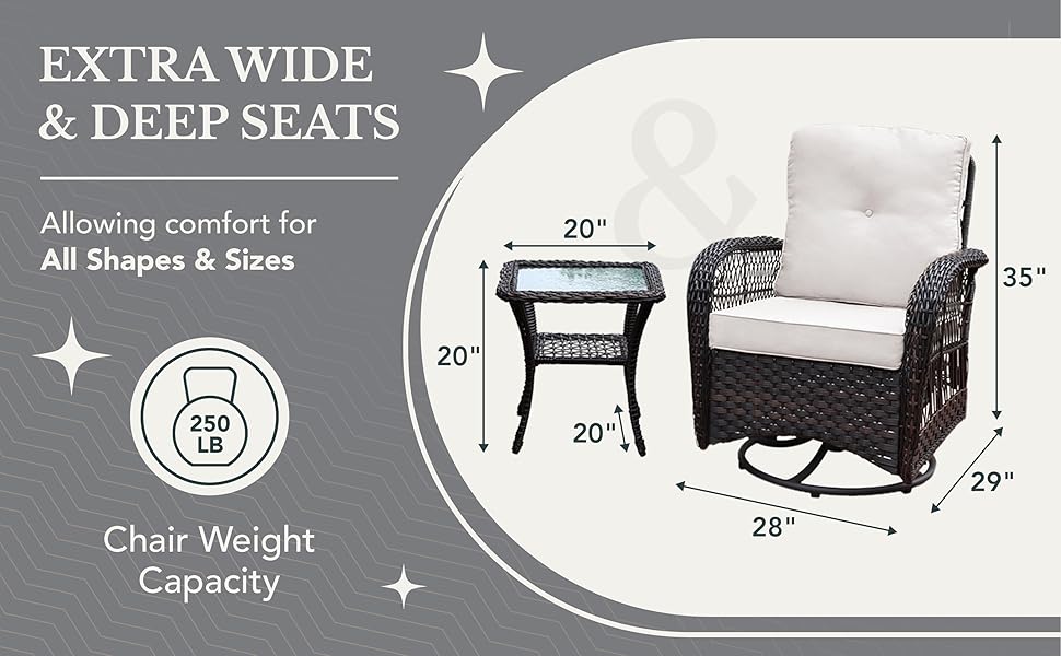 Outdoor Furniture Outdoor Swivel Rocker Patio Chair set