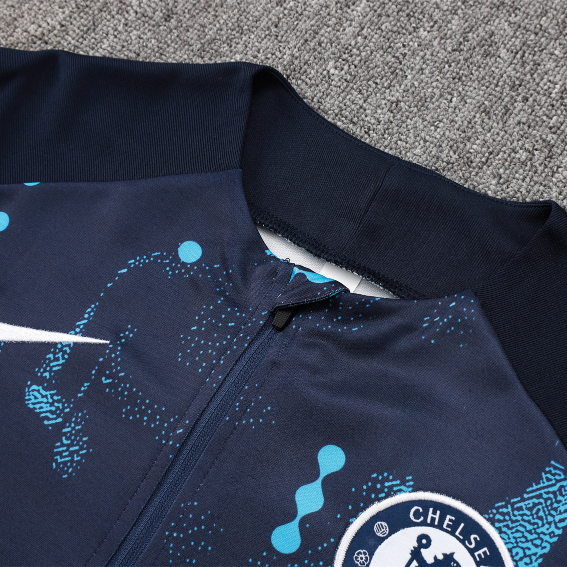 Higojerseys-C.H.E.L.S.E.A 24-25 Long Sleeve Training Set - Royal Blue with Blue Dots