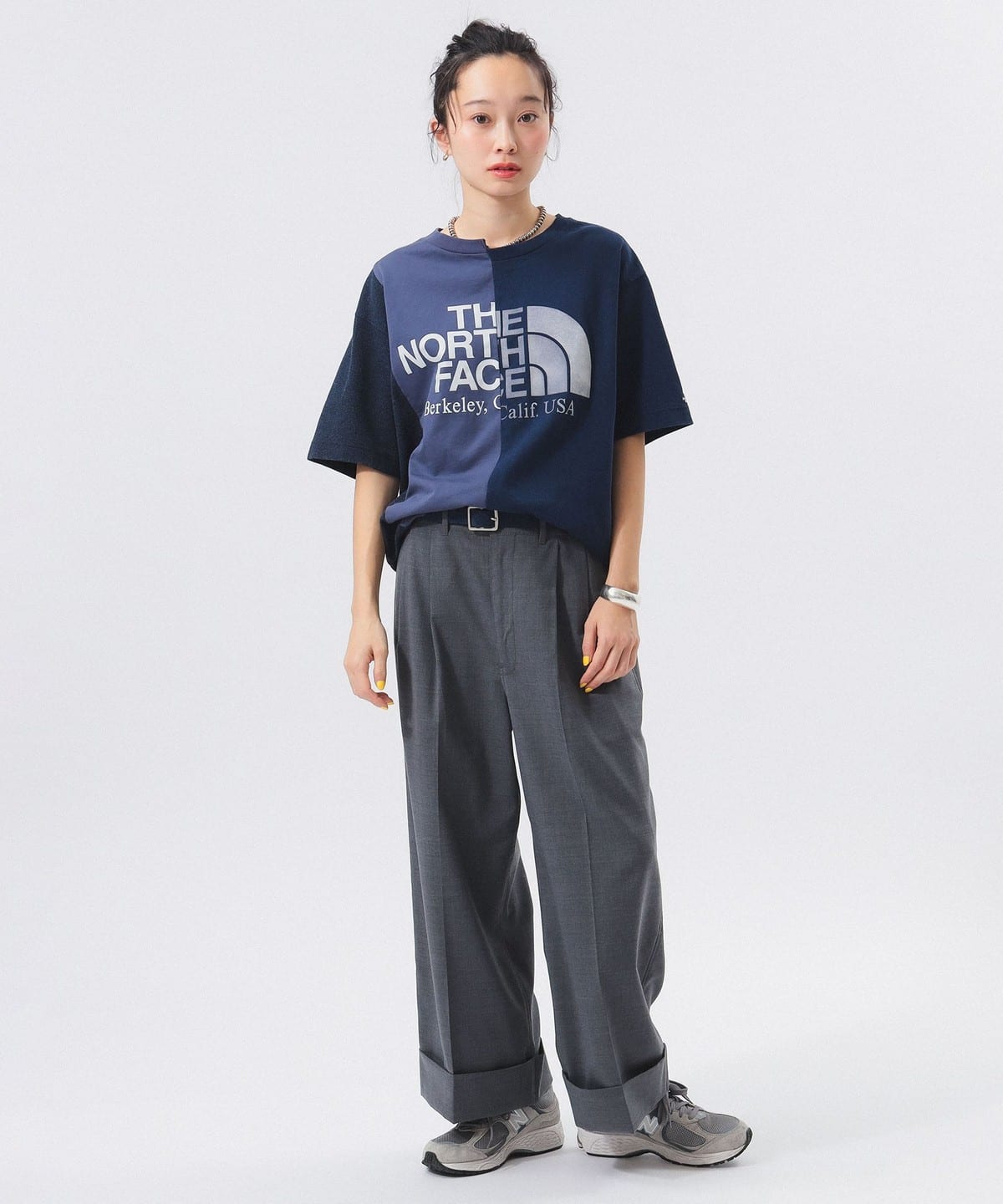 BEAMS x THE NORTH FACE PURPLE LABEL Asymmetric Logo T-shirt 25SS