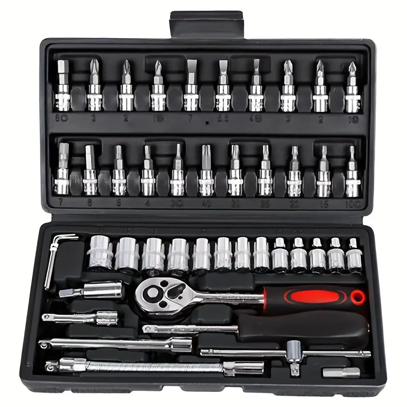 car repair tools automotive maintenance repairing tool accessories multi purpose repair tool set ratchet torque wrench screwdrivers portable auto bike motorcycle maintenance kit details 3