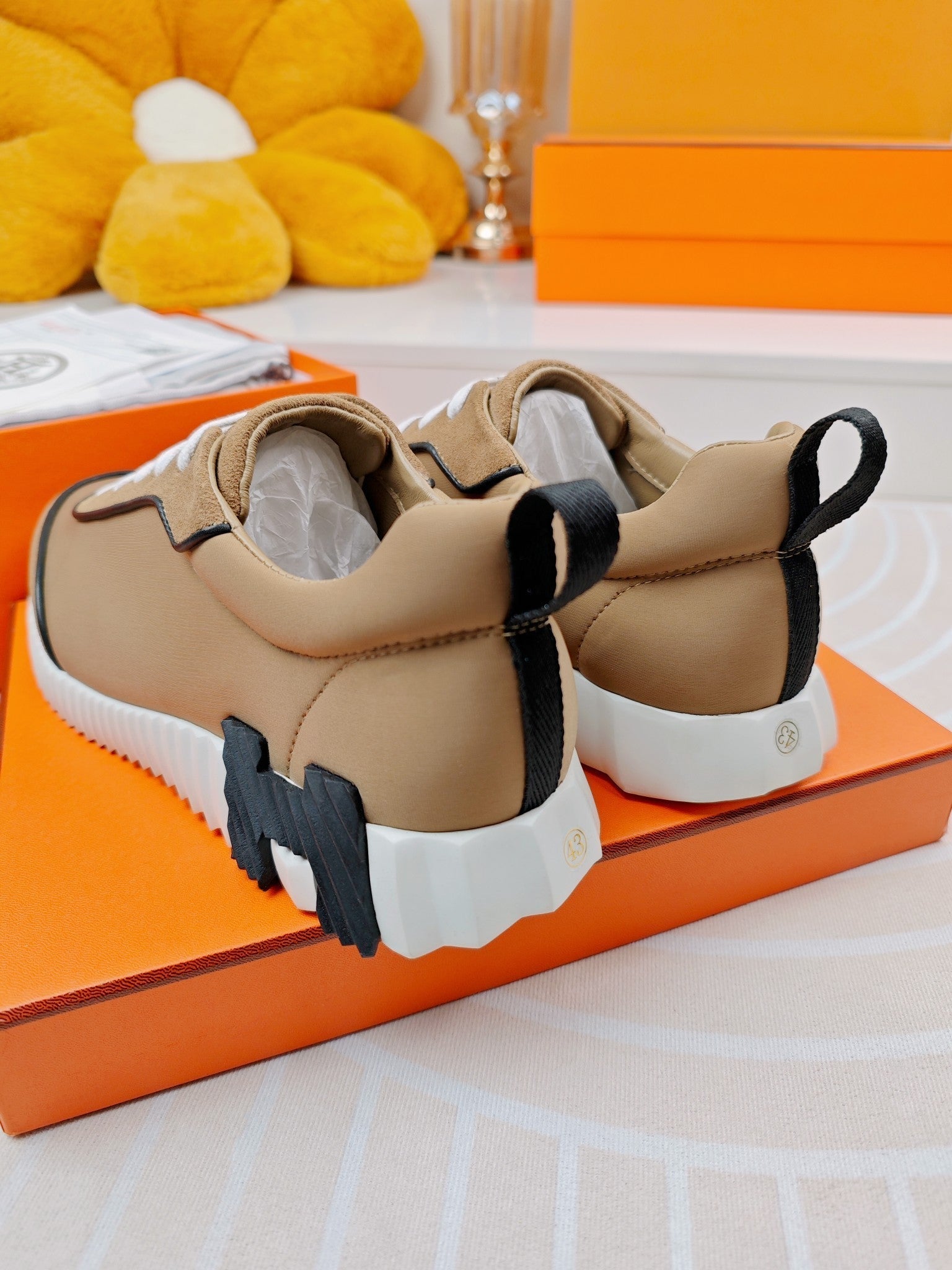 BOUNCING SNEAKERS BROWN CALFSKIN STYLIZED、mysite、Cacoeks