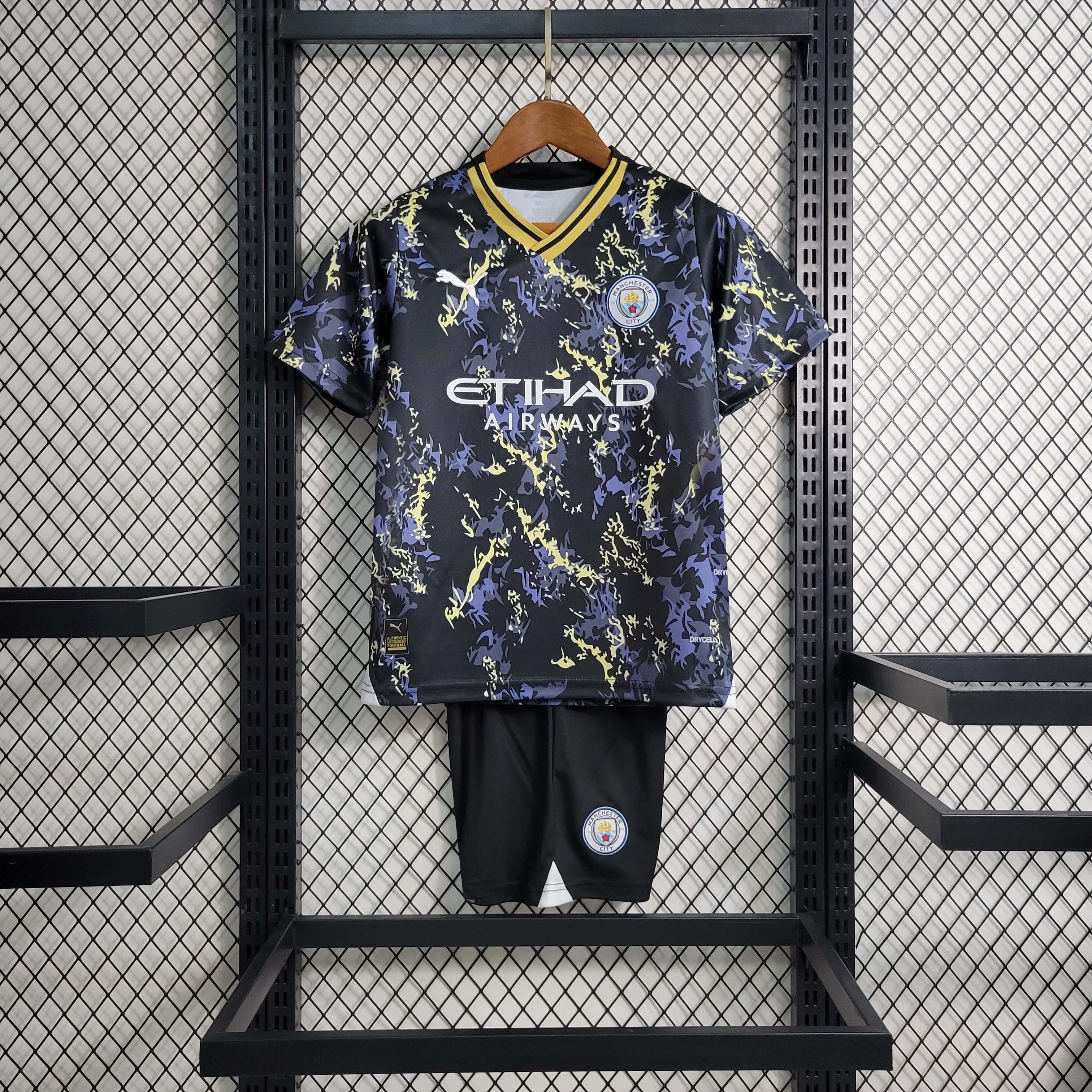2023/2024 Manchester City Special Edition Black Football Shirt 1:1 Thai Quality Kids Size:football jersey mysite: unitedjerseyfootball 邓江浪:football