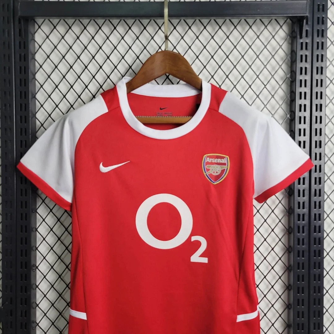 ManixJersey.com | Retro Arsenal 2002-04 Home Stadium Kids Kit -Customize Name, Number and Patch | Worldwide Shipping