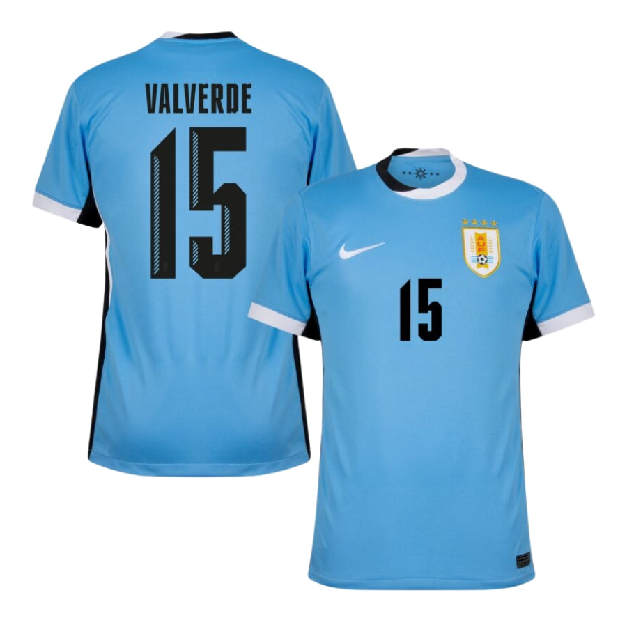 Uruguay Valverde 15 Home Fan Jersey 2025/26-mysite Custom Football Kit- Nextkits