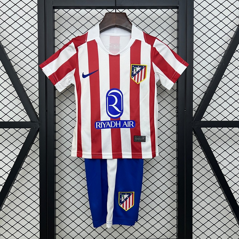 25/26 Atletico Madrid Home Football Shirt Kids Size Suit-mysite Custom Football Kit- Nextkits