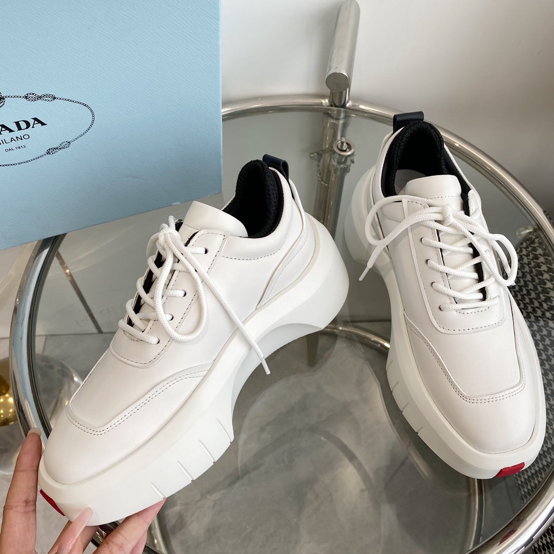 PRA THICK-SOLE SNEAKERS IN CALFSKIN、mysite、Cacoeks