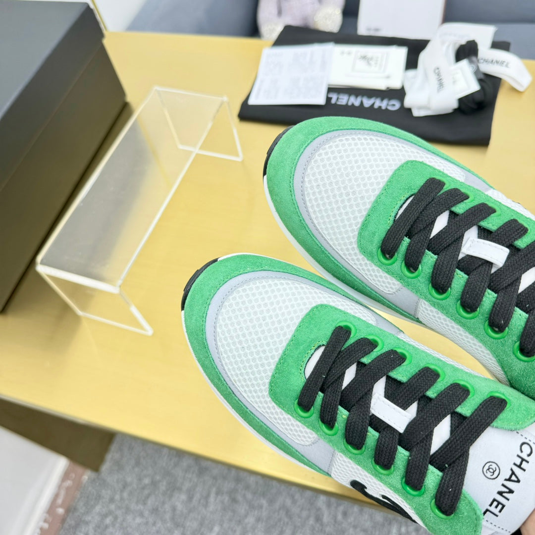 CLASSIC TRAINER IN GREEN MIX WHITE MERCERIZED VELVET、mysite、Cacoeks
