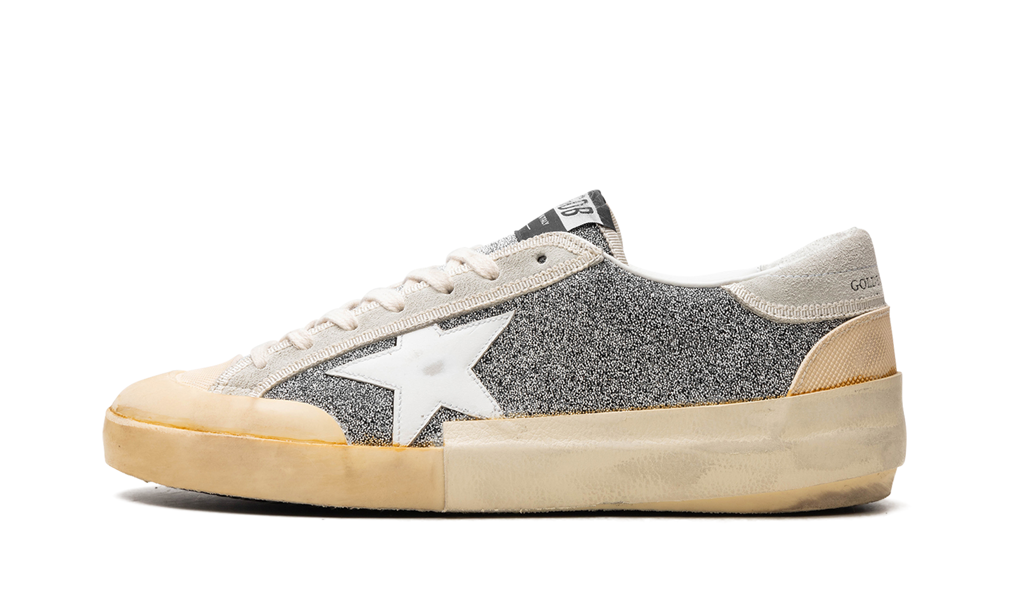 SUPER-STAR CRYSTAL UPPER LEATHER STAR CRYSTAL TOE AND TONGUE SUEDE HEEL RUBBER SPUR "SILVER WHITE ICE VANILLA"、mysite、Cacoeks