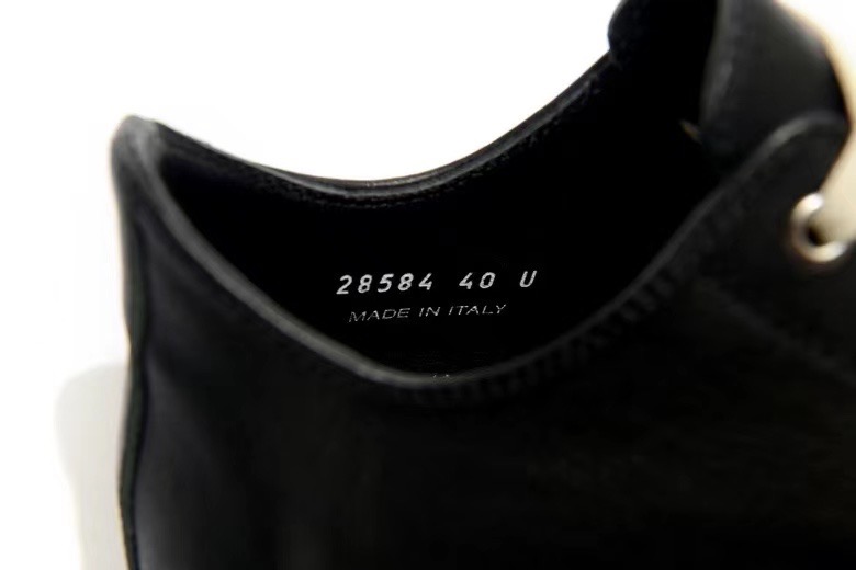 Rick Owens Leather Shoes in White Black、mysite、Cacoeks