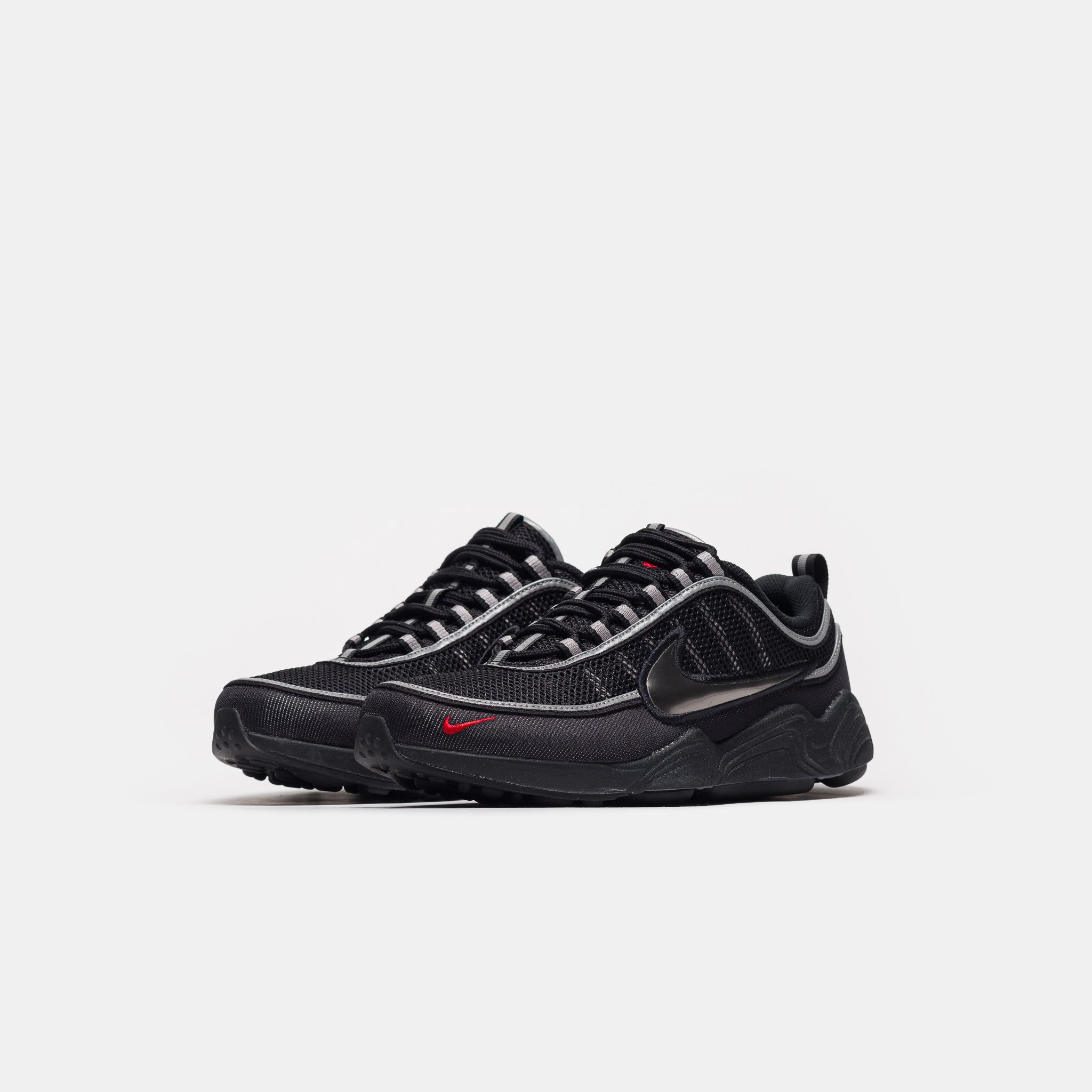 Air Zoom Spiridon SP Sneaker in Black/Metallic Silver/Sport Red