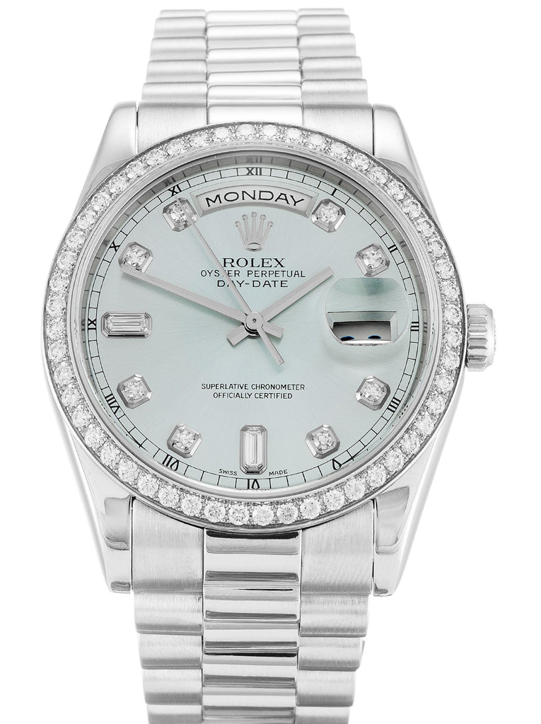 Replica Rolex Day-Date 36mm Blue Dial 118346-fasswatch