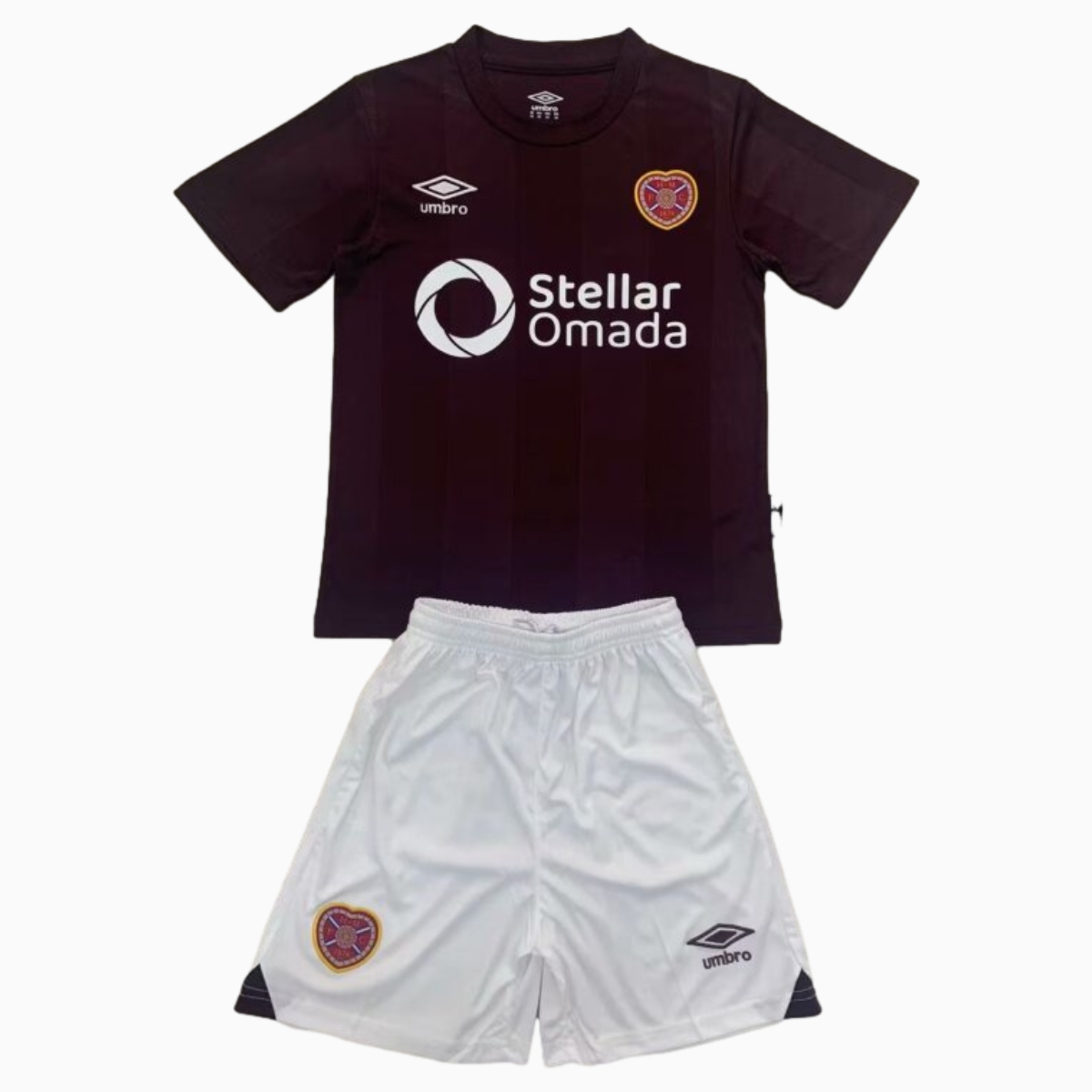 foot-Hearts Heart of Midlothian 24-25 Home Men's Adult Jersey Set - Fans Version