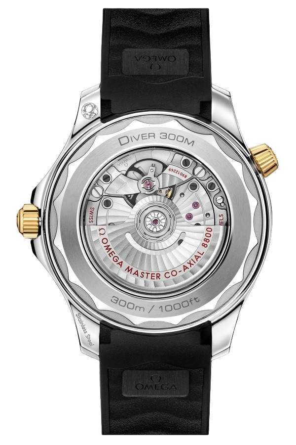 Omega Seamaster Ref. 210.22.42.20.01.001 Super Clone Watch – Blue Dial Two-Tone Steel and Rubber Strap Fake Replica