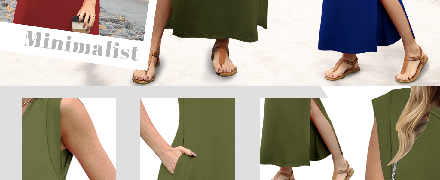 Spring Dresses for Women 2025 Summer Beach Vacation Clothes Fashion Maxi Sundress Casual Outfits