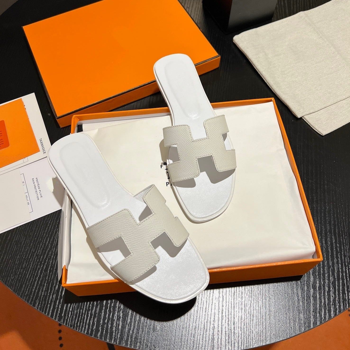 0RAN SANDAL Leather White、mysite、Cacoeks