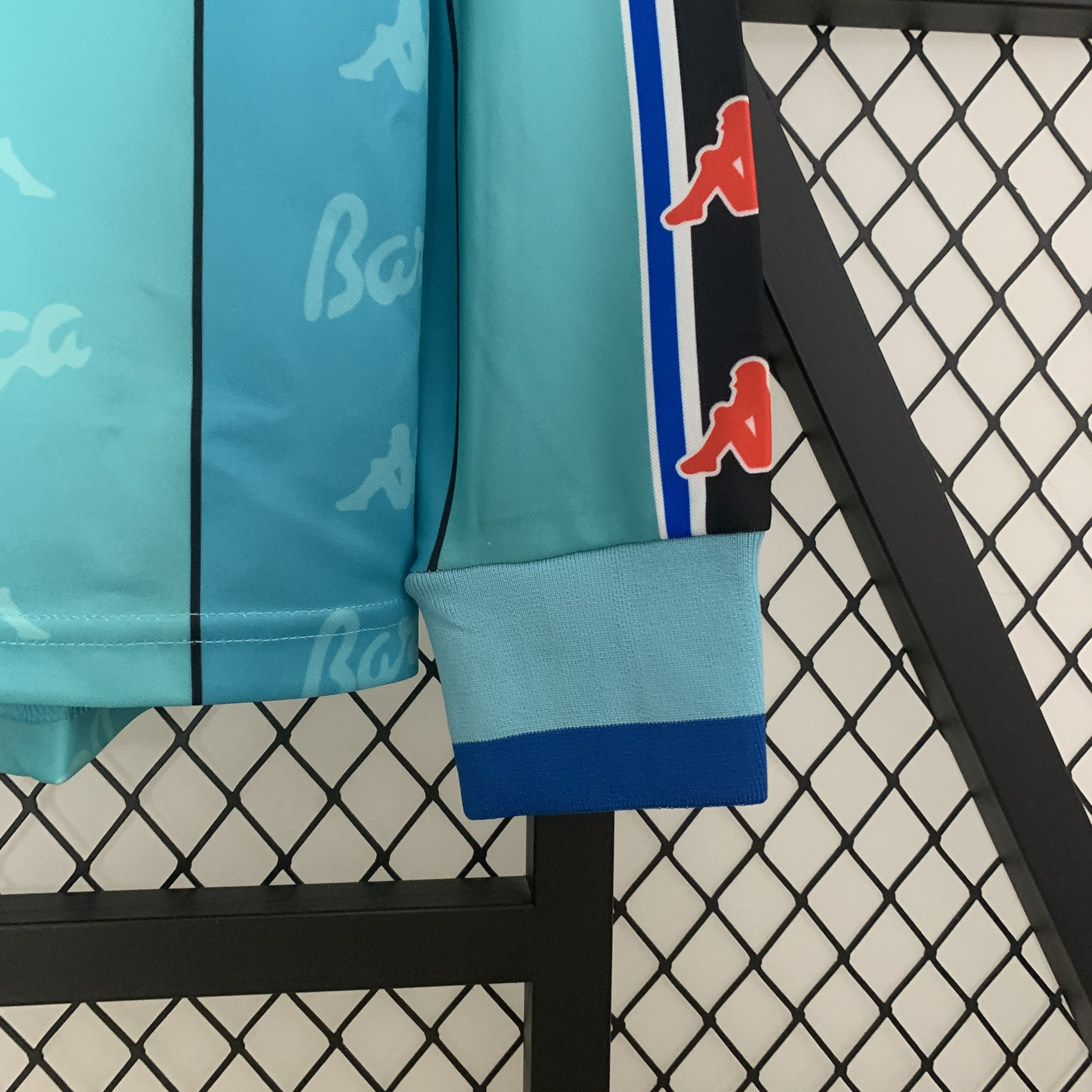 Higojerseys-Retro Barcelona 96-97 Away Stadium Long Sleeve Jersey