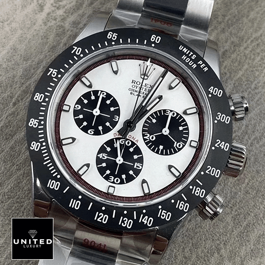 Rolex Blaken Daytona Cosmograph Replica stick makers black bezel white dial