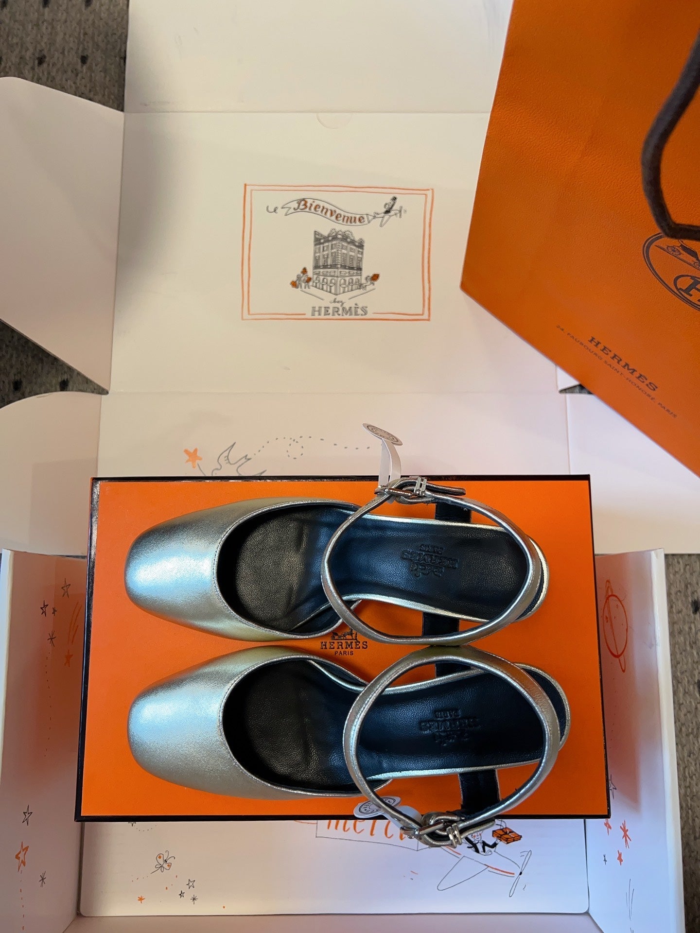 KLEO HIGH SLINGBACK IN SILVER CALFSKIN、mysite、Cacoeks