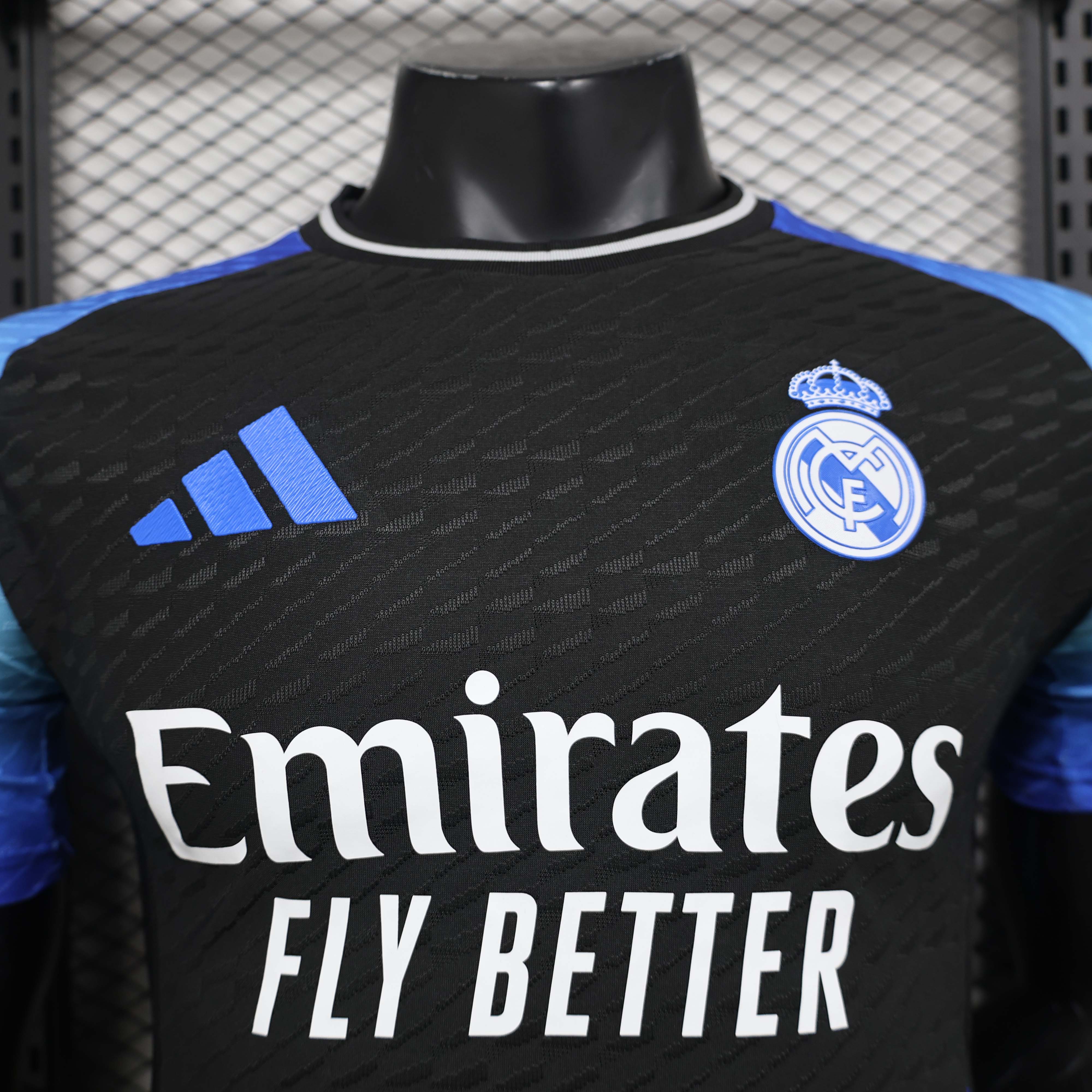 2024/2025 Player Version Real Madrid Special Edition Black and Blue Football Shirt 1:1 Thai Quality:football jersey mysite: unitedjerseyfootball 邓江浪:football