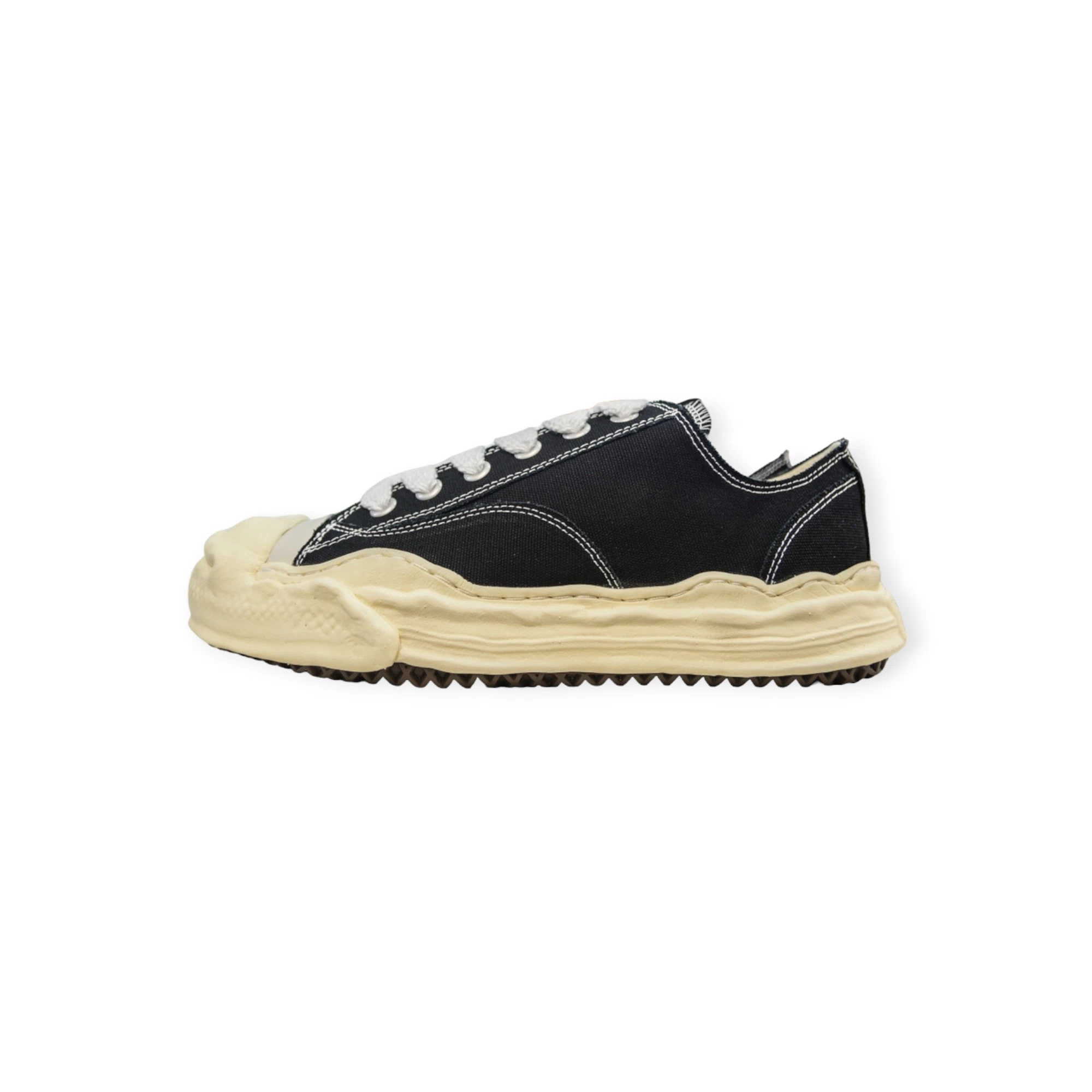 Maison Mihara Yasuhiro Hank VL OG Sole Canvas Low-top Sneaker Black Cream、mysite、Cacoeks