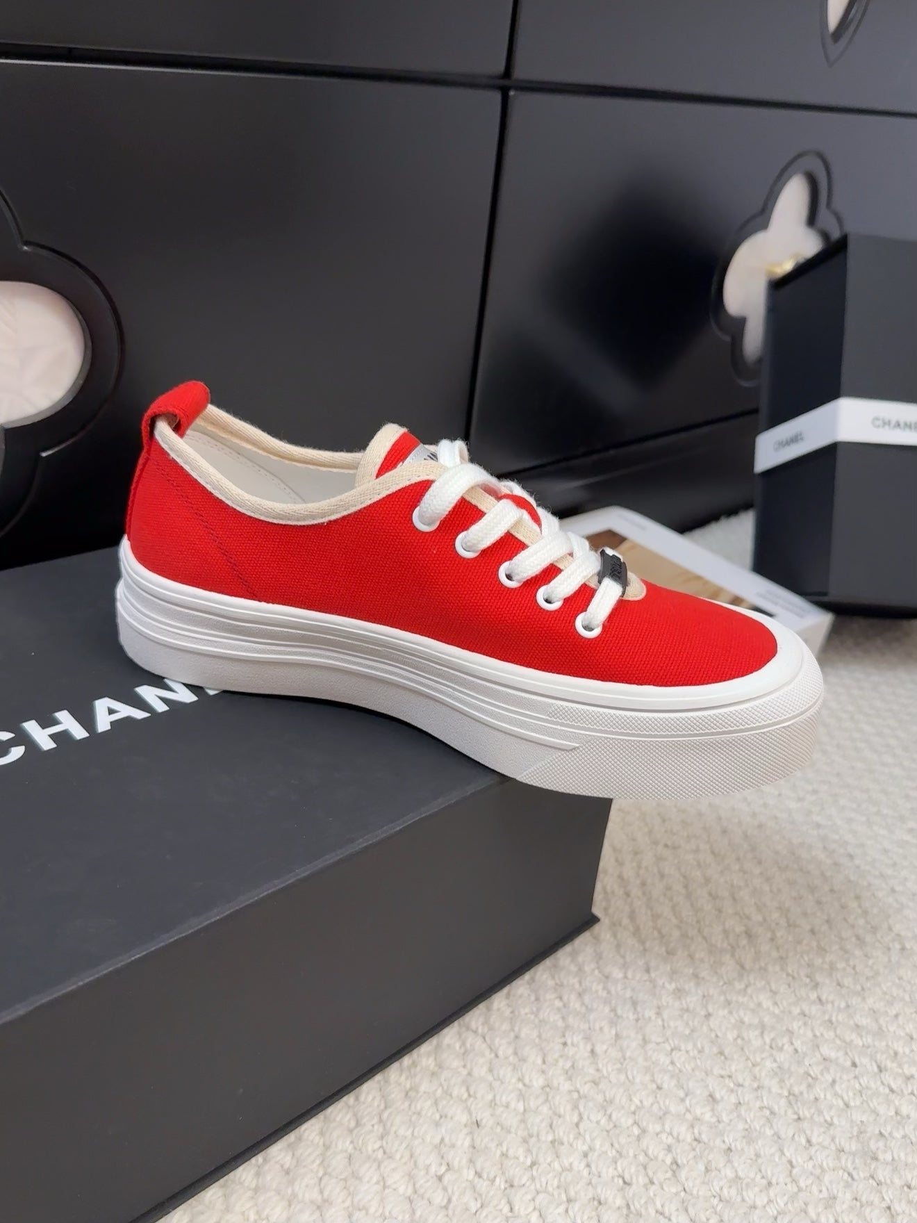 TRAINERS SHOES IN ORANGE RED FABRIC、mysite、Cacoeks