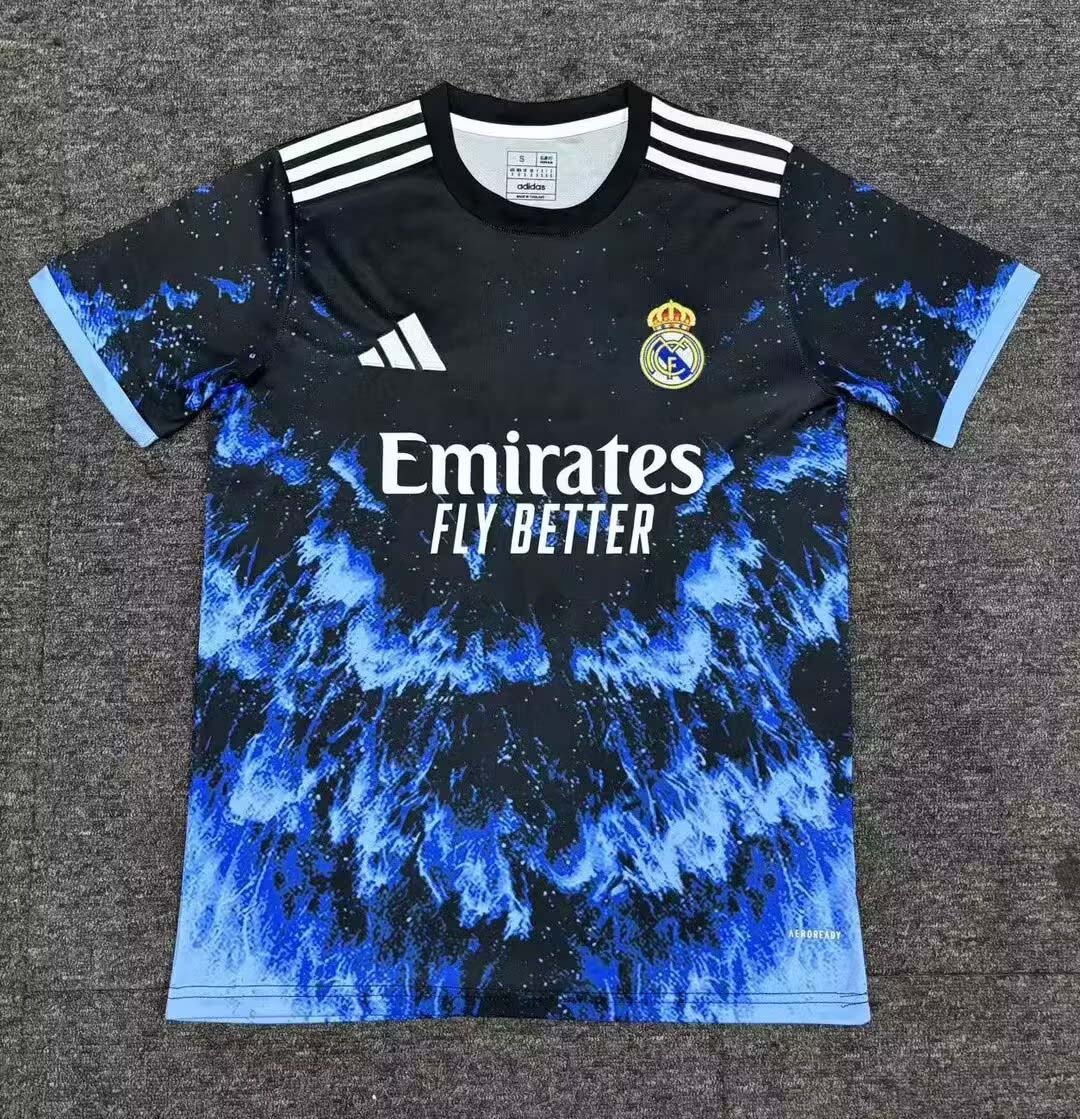 2025/2026 Real Madrid Special Edition Black and Blue Football Shirt1:1 Thai Quality:football jersey mysite: unitedjerseyfootball 邓江浪:football