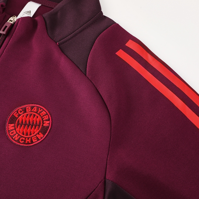 ManixJersey.com | Bayern Munich 24-25 Jacket Training Tracksuit - Claret Red -Customize Name, Number and Patch | Worldwide Shipping