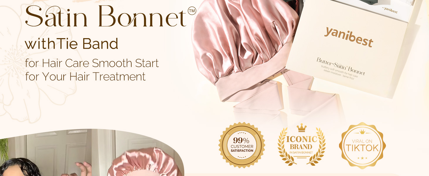 butter-satin silk bonnet