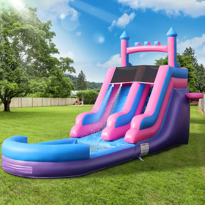 26ft water slide 100 pvc commercial bounce house water slide pool suitable for backyard park or commercial use details 0