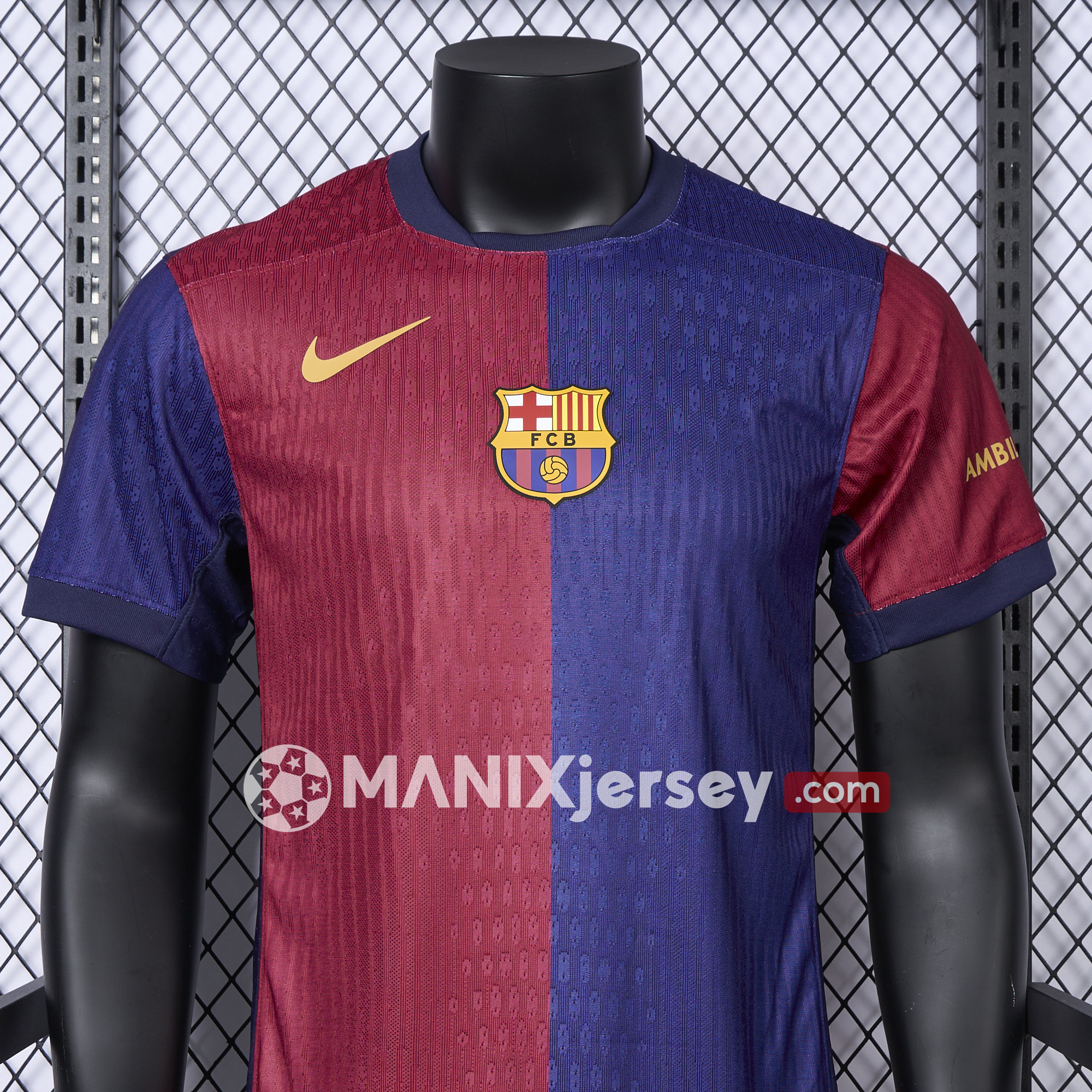 ManixJersey.com | Barcelona 24-25 Home Unsponsored Jersey - Player Version -Customize Name, Number and Patch | Worldwide Shipping