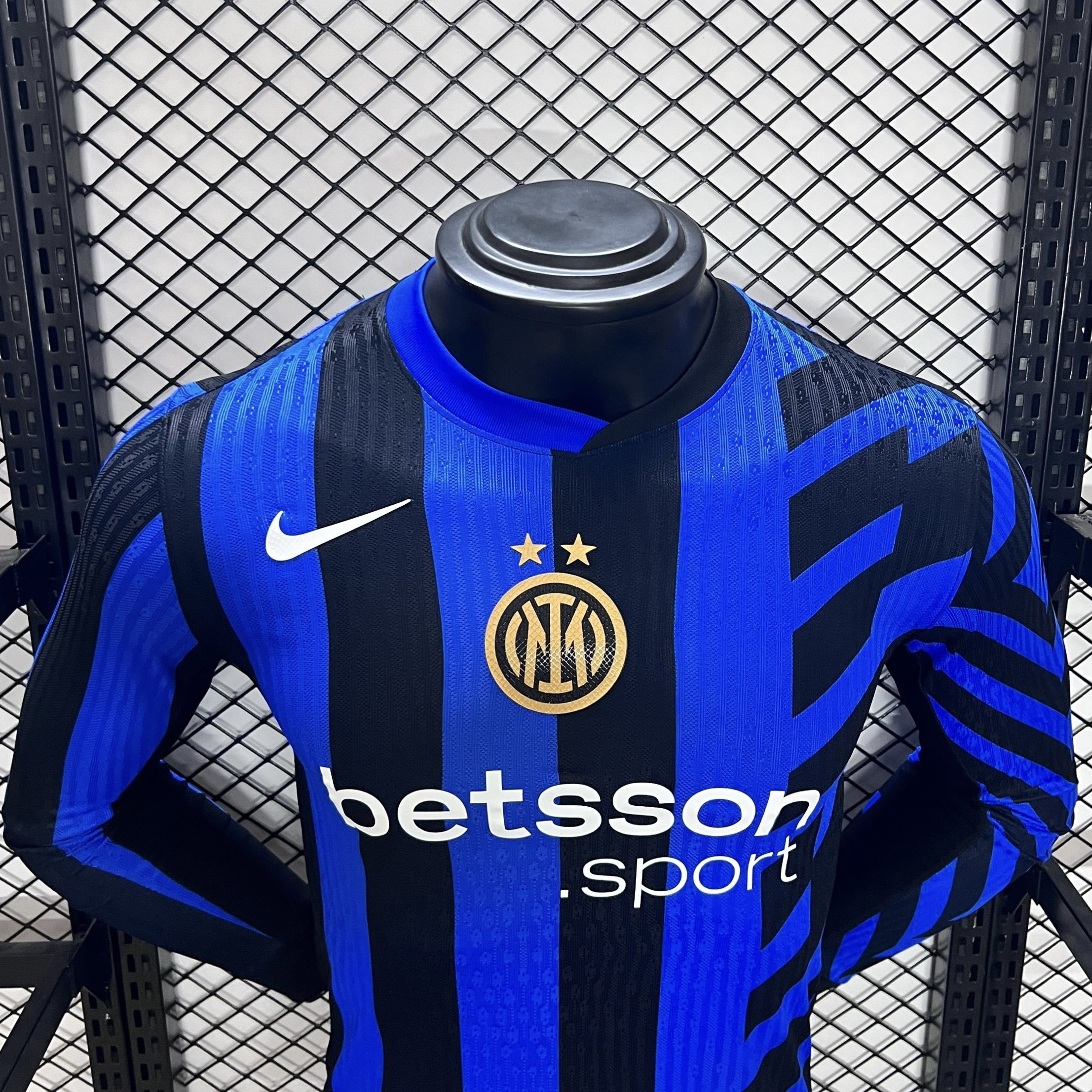ManixJersey.com | Inter Milan 24-25 Home Long Sleeve Jersey - Player Version -Customize Name, Number and Patch | Worldwide Shipping