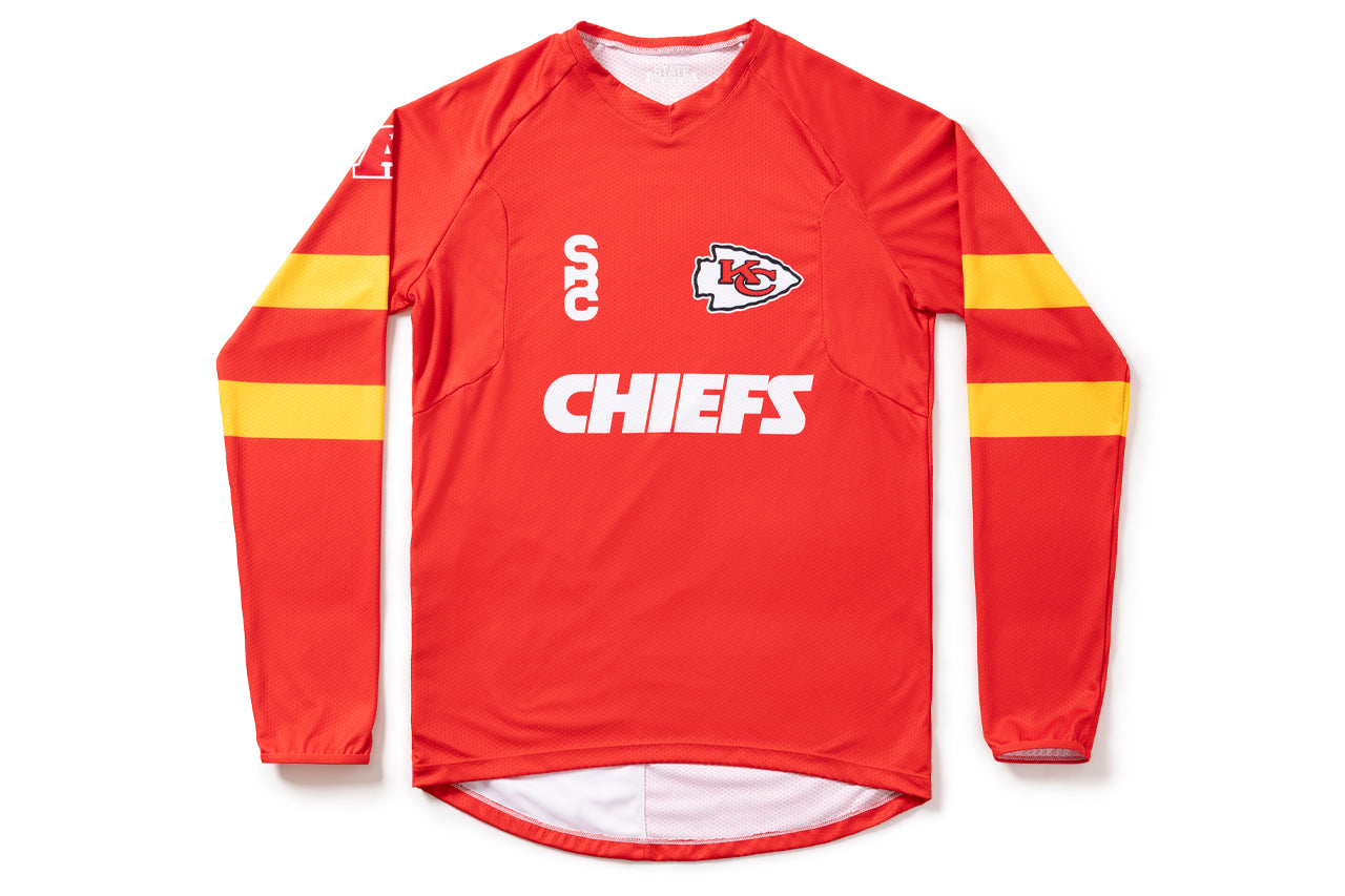 #NFLJ-KC – NFL Collection | Long Sleeve MTB Jersey – KC Chiefs (Size Medium, Like-New – Washed for Photos)、mySite、bearsvspackers