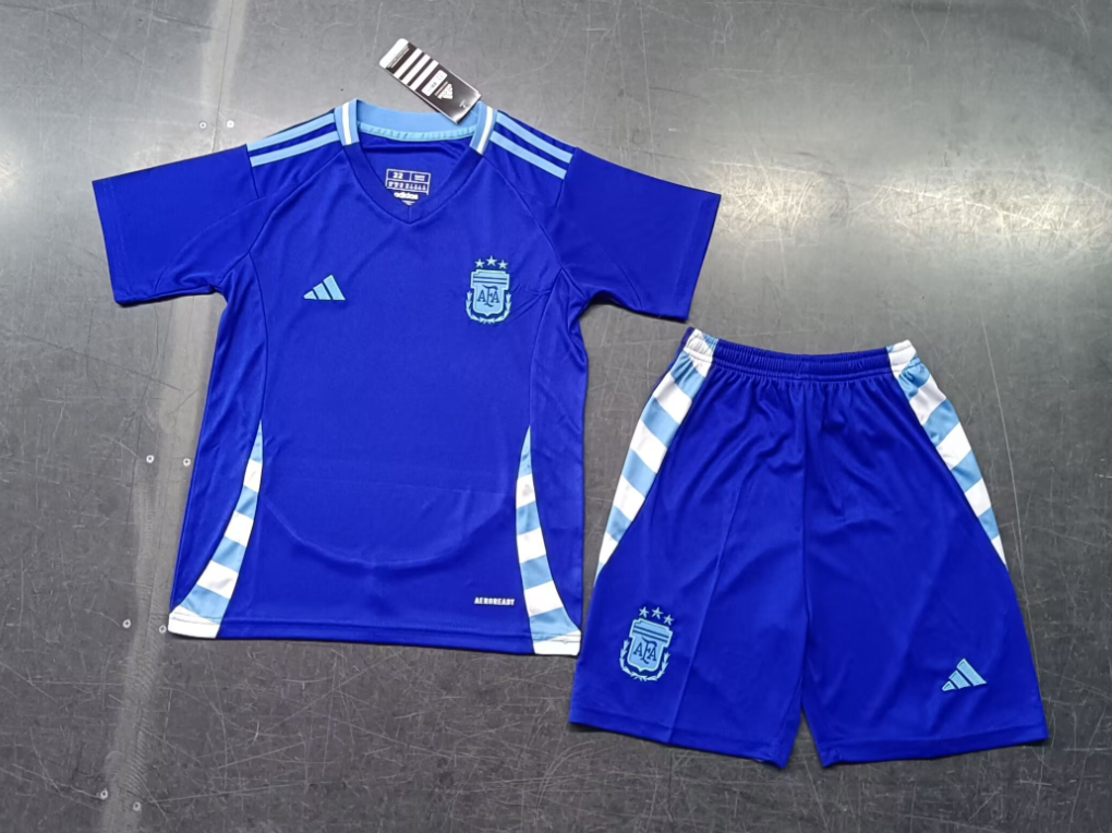 24/25 Argentina Away Football Shirt Kids Size Suit-mysite Custom Football Kit- Nextkits