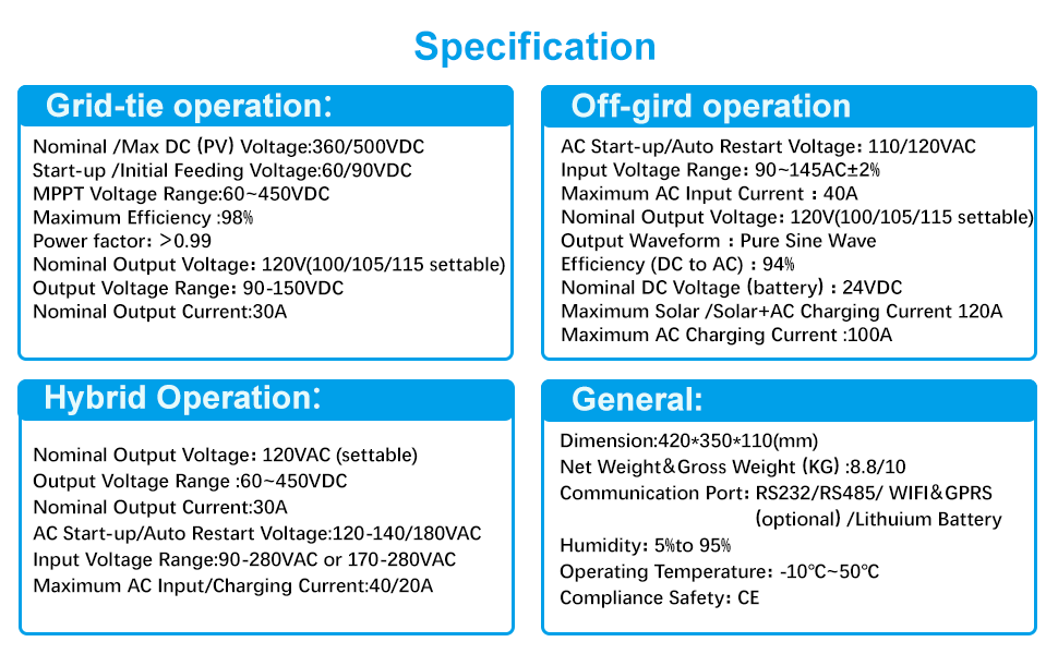3000VA hybrid inverter��solar power inverter with MPPT��pure sine wave power inverter��Xijia inverter