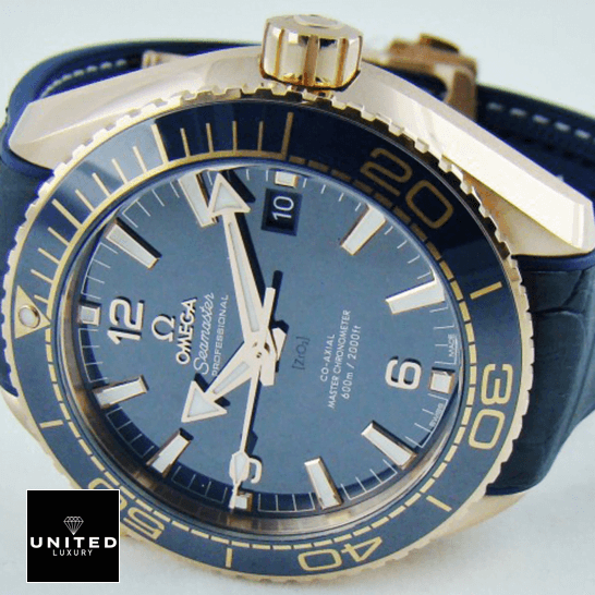 Omega Seamaster Blue Dial Ocean Steel Replica white background
