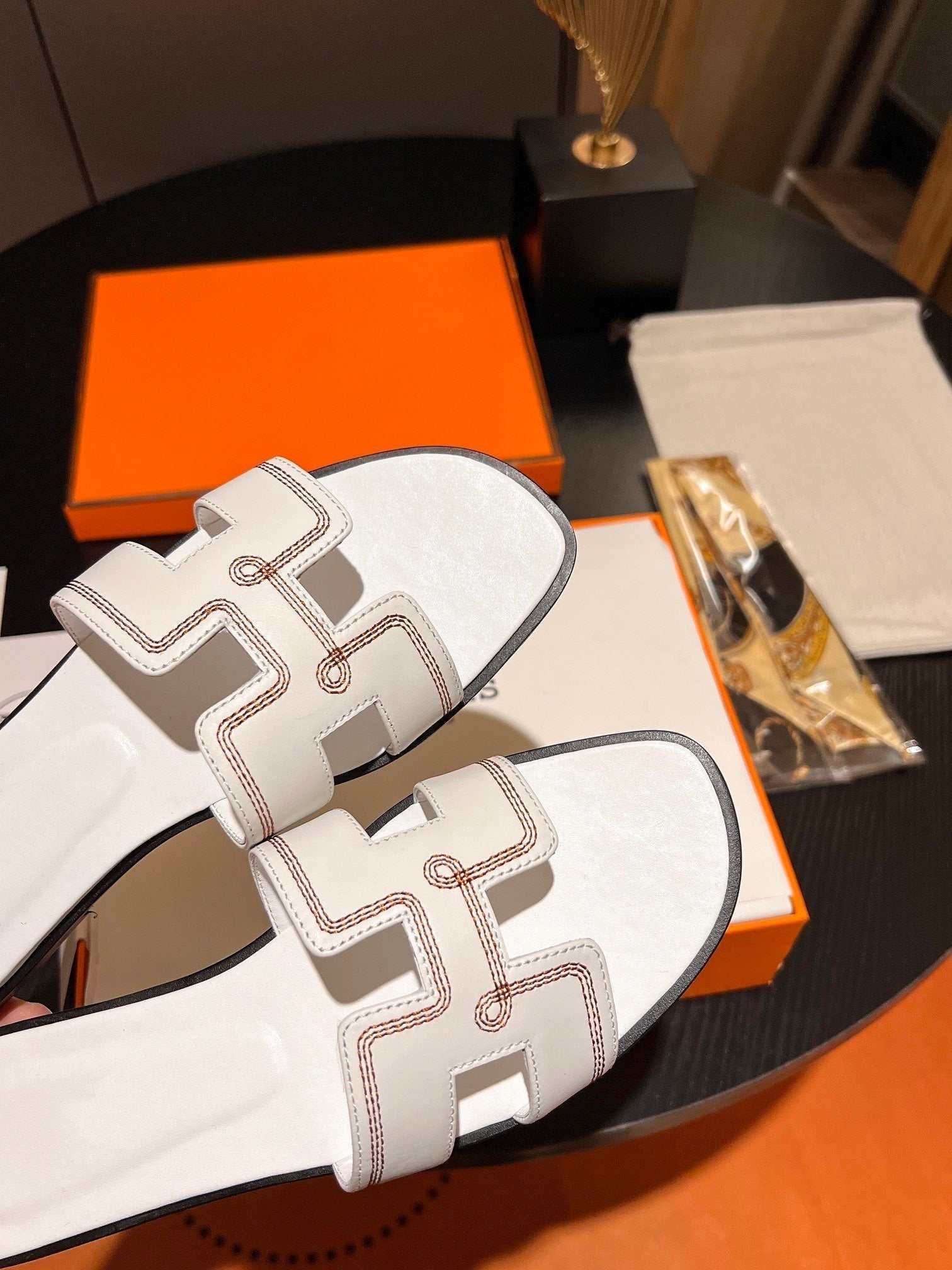 0RAN SANDAL Calfskin White、mysite、Cacoeks