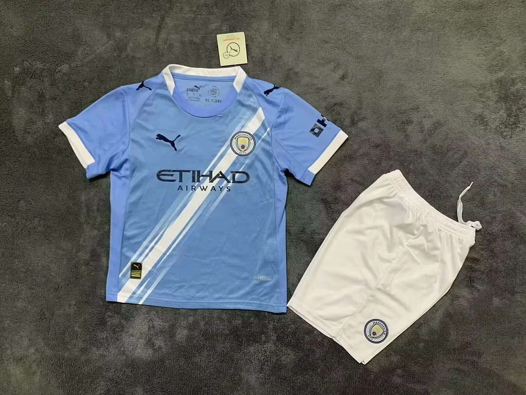 2025/2026 Manchester City Home Football Shirt 1:1 Thai Quality Kids Size:football jersey mysite: unitedjerseyfootball 邓江浪:football