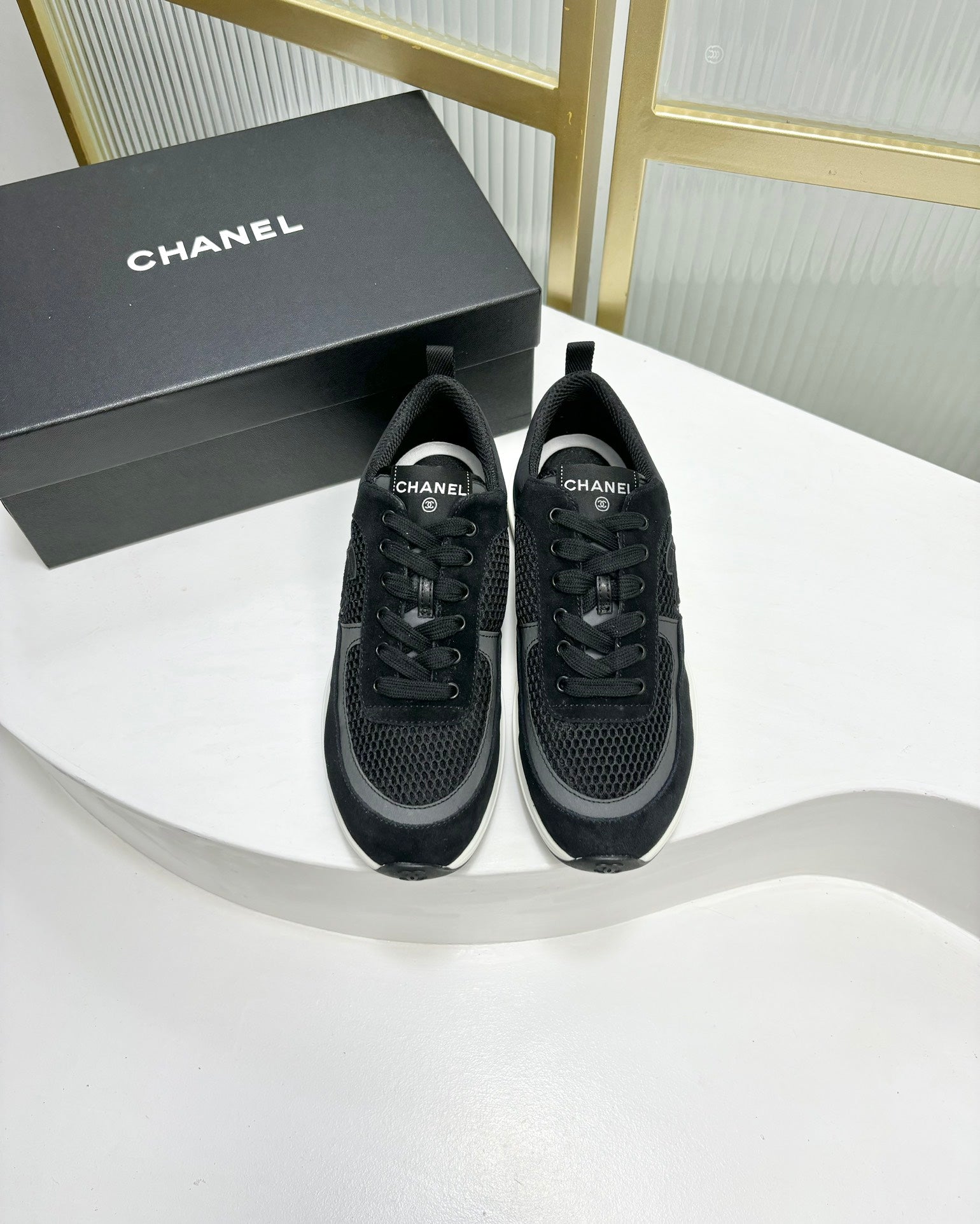 SNEAKER IN BLACK SUEDE AND BREATHABLE MESH、mysite、Cacoeks