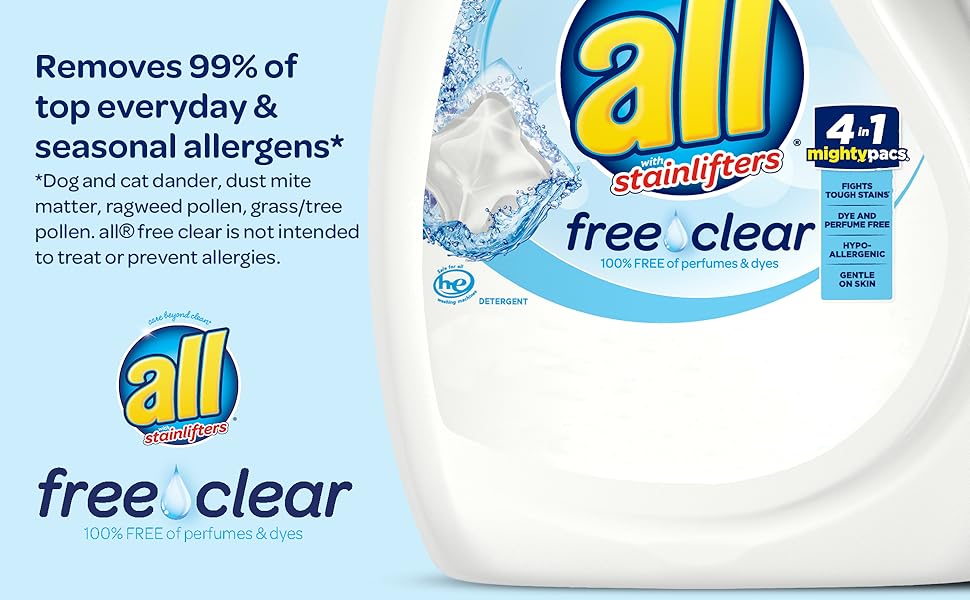 Removes 99% of top everyday & seasonal allergens