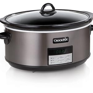 Crock-Pot Black Stainless Collection Programmable Slow Cooker